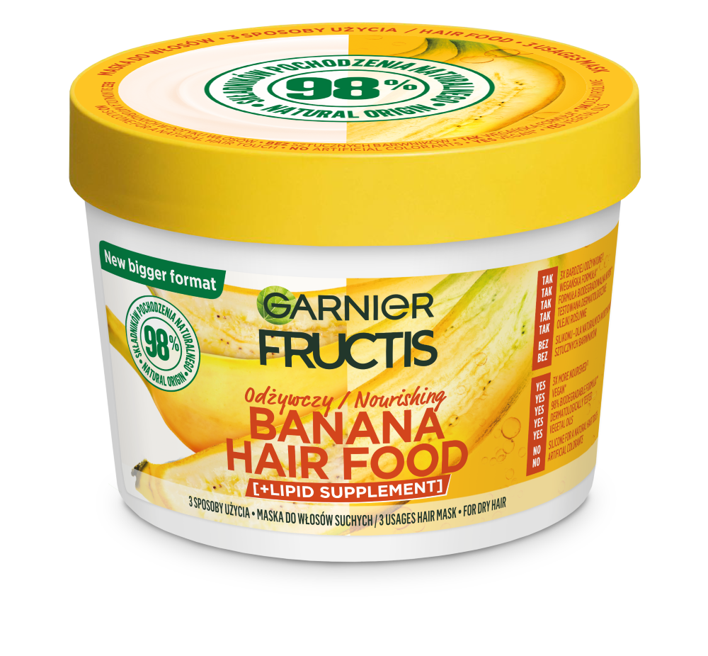 Garnier Fructis Banana Hair Food маска для сухих волос, 400 мл
