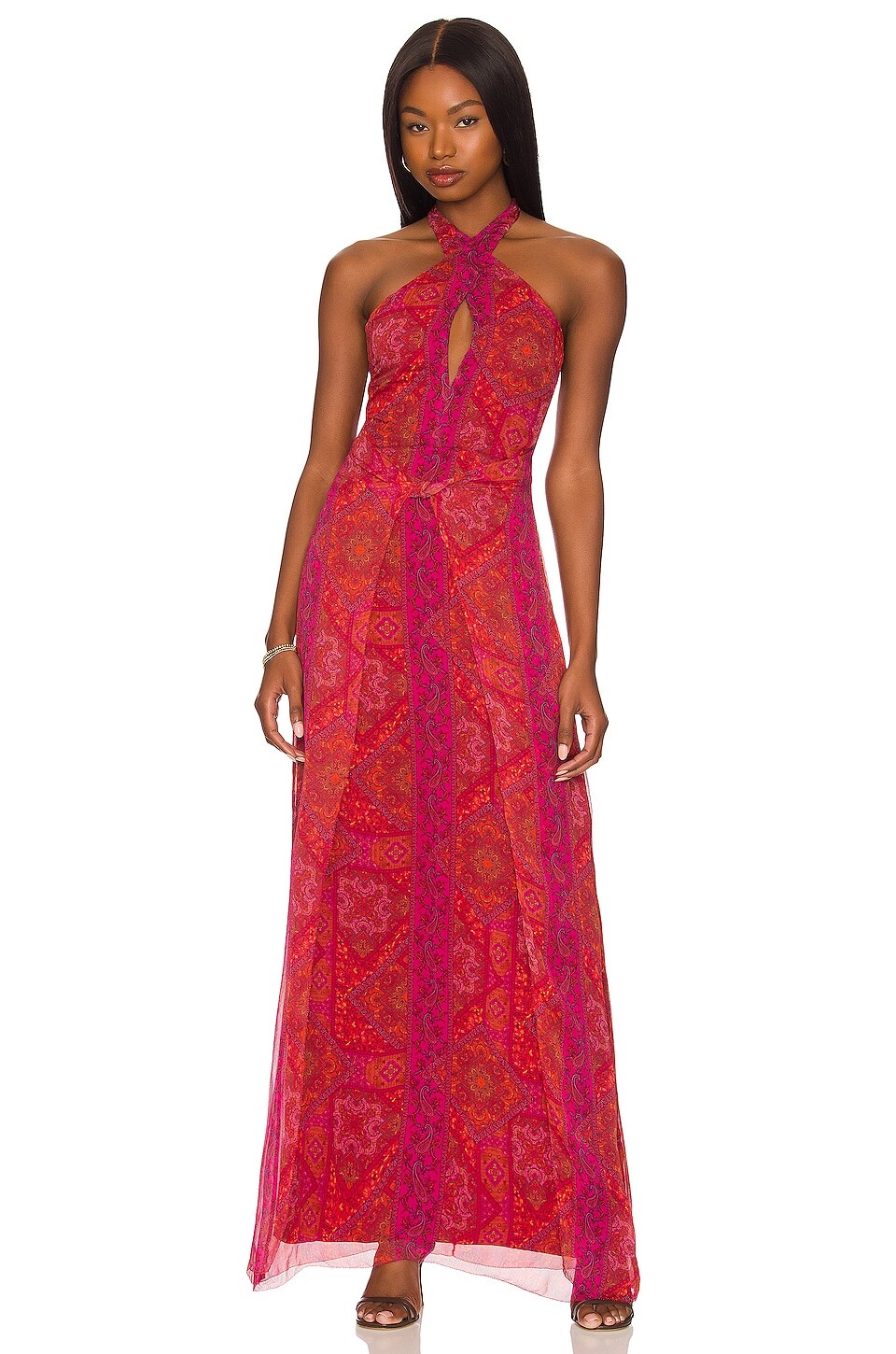 

Платье макси House of Harlow 1960 x REVOLVE Ledri, цвет Red & Pink Multi