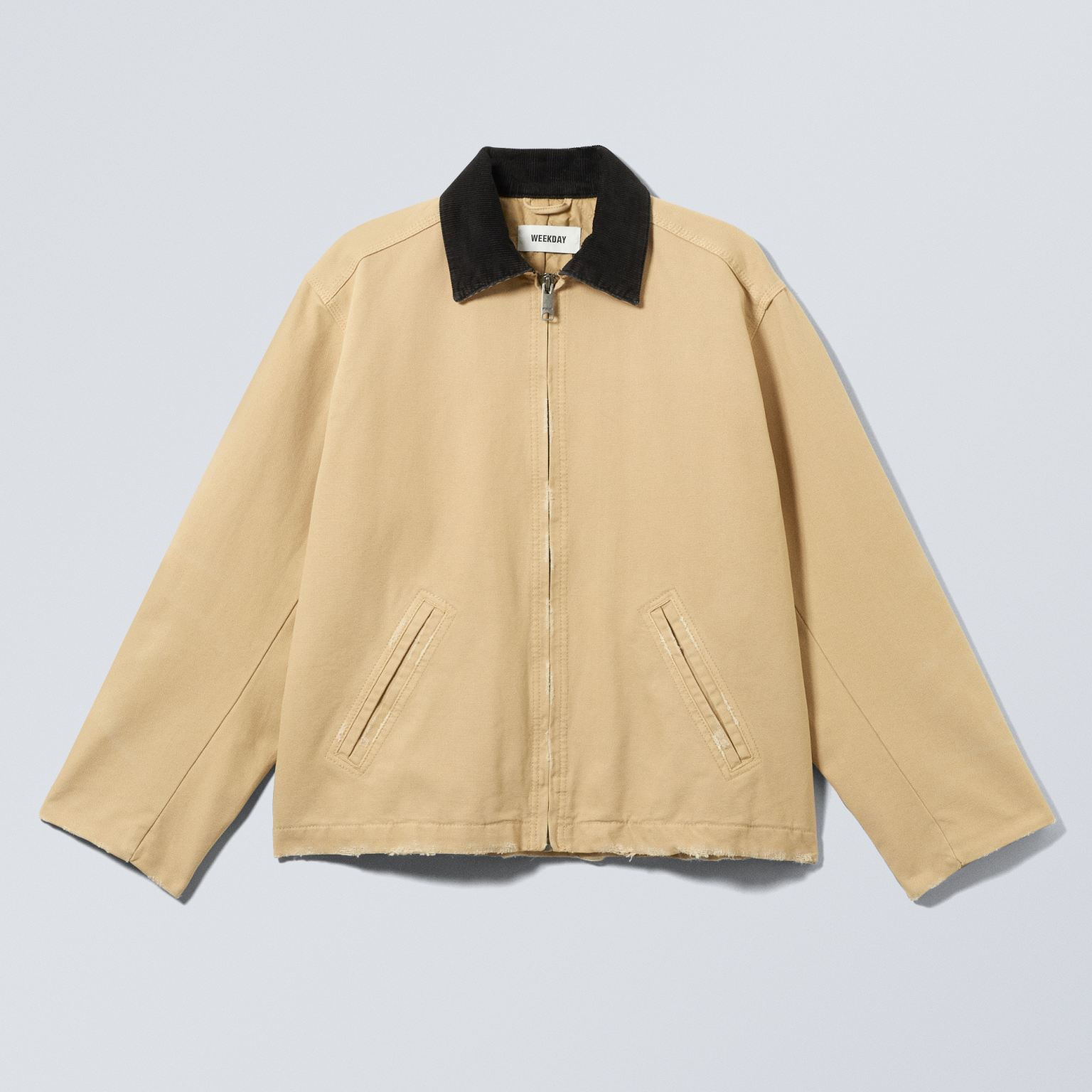 Куртка Weekday Belle In Washed Canvas, пыльно-бежевый стеганая куртка dranefeld с вельветовым воротником burberry бежевый