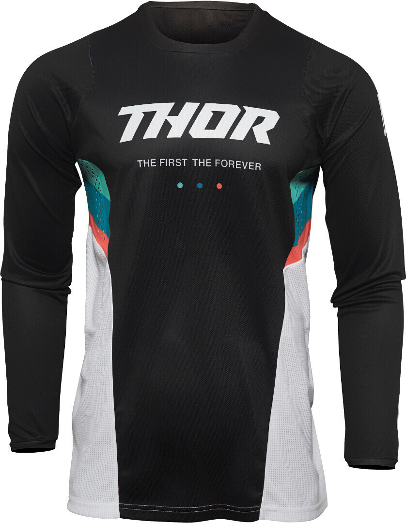 

Кофта Джерси Thor Pulse React для мотокросса, белый/черный
