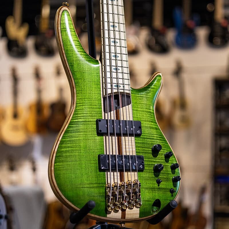 

Ibanez SR5FMDX EGL SR Премиум электрическая 5-струнная бас-гитара - изумрудно-зеленый глянцевый с сумкой для переноски SR5FMDXEGL