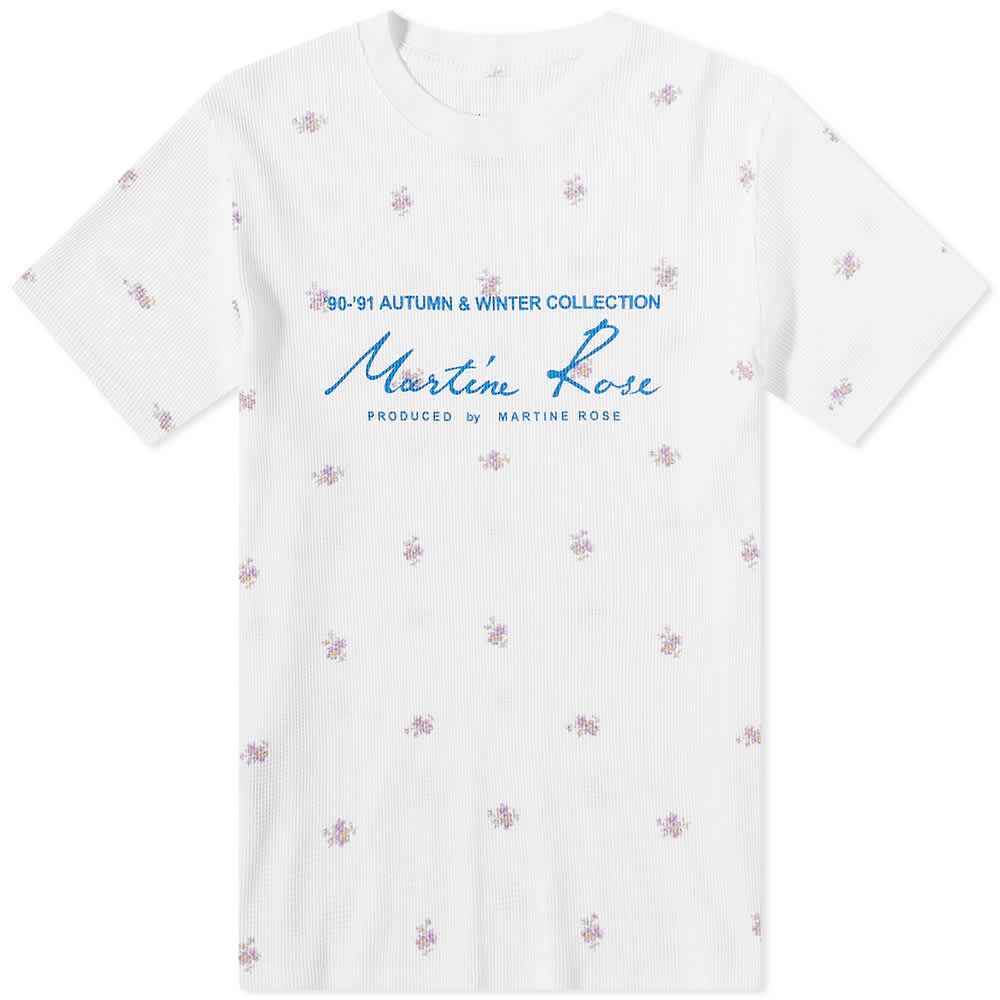 

Футболка Martine Rose Waffle Floral Classic Logo Tee, Белый