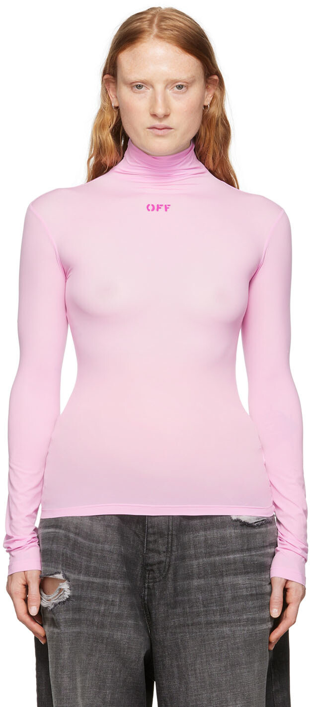

Фиолетовая футболка с длинным рукавом Second Skin Off-White