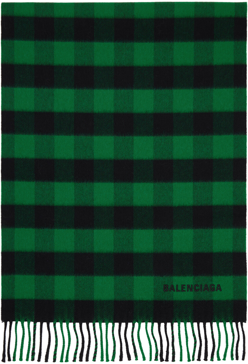

Черно-зеленый шарф 50/50 Balenciaga