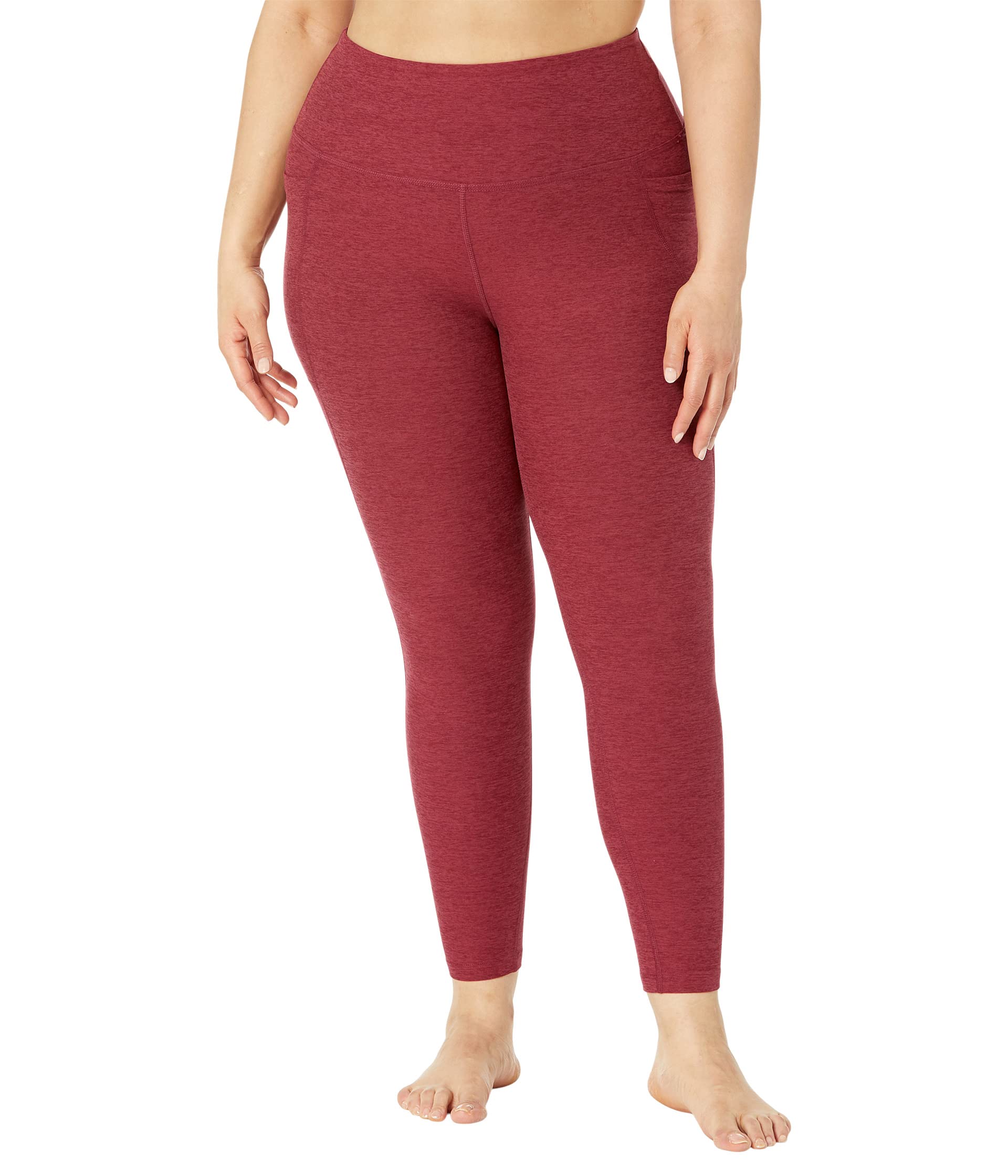 Леггинсы Beyond Yoga, Plus Size Out Of Pocket High Waisted Spacedye Midi Leggings пуловер beyond yoga plus size favorite raglan crew pullover цвет garnet red