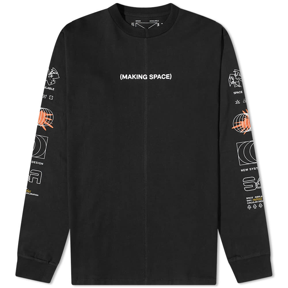 

Футболка Space Available Long Sleeve Upcycled Making Space Tee, Серый