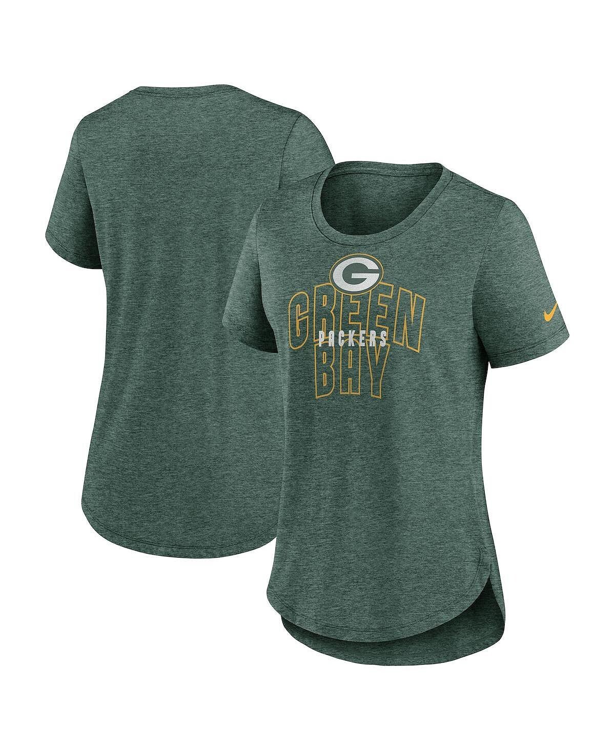 

Женская футболка зеленого цвета Green Bay Packers Fashion Tri-Blend Nike