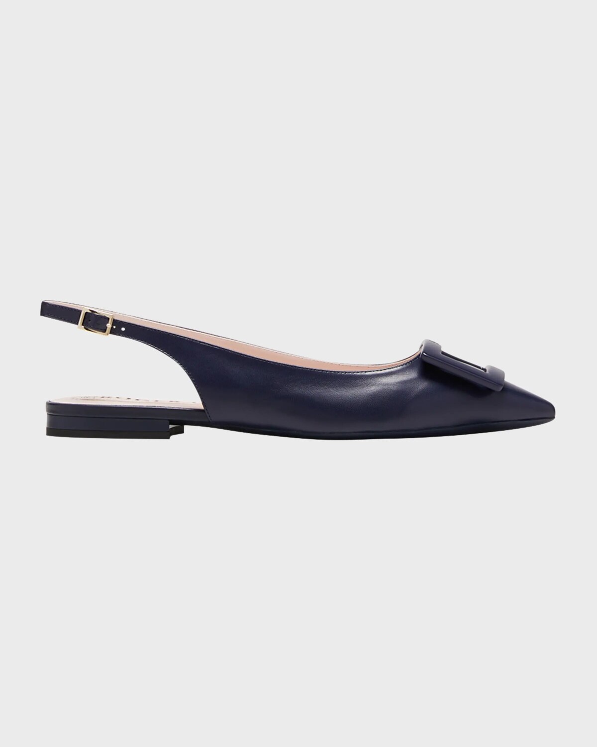 

Балетки с открытой пяткой и пряжкой Gommettine Roger Vivier, цвет Blue