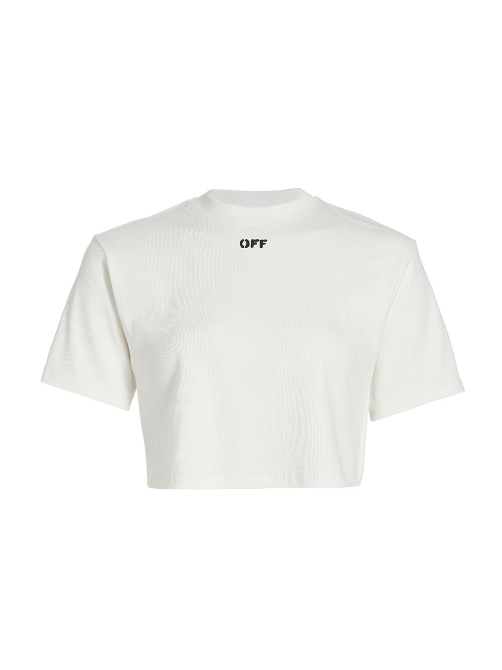 

Укороченная футболка с логотипом Off-White, белый