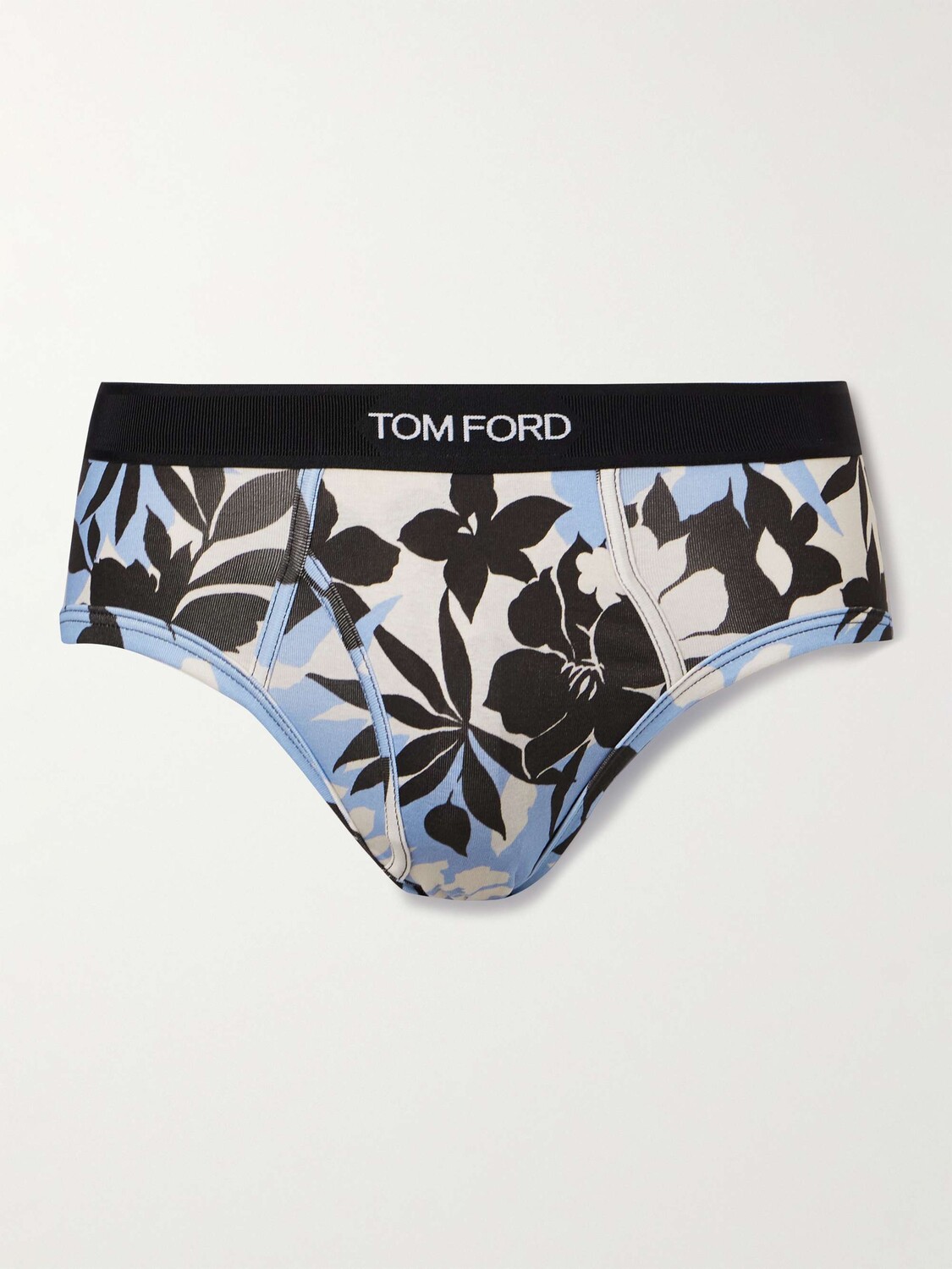 

Трусы из эластичного хлопка с цветочным принтом TOM FORD, синий