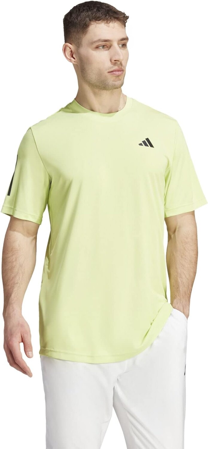 

Клубная теннисная футболка с 3 полосками adidas, цвет Pulse Lime