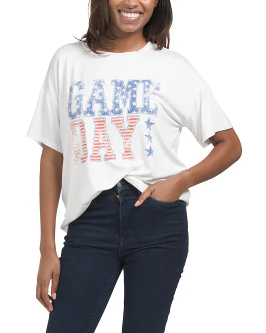 

Футболка Game Day с короткими рукавами Made In USA Gilli, белый