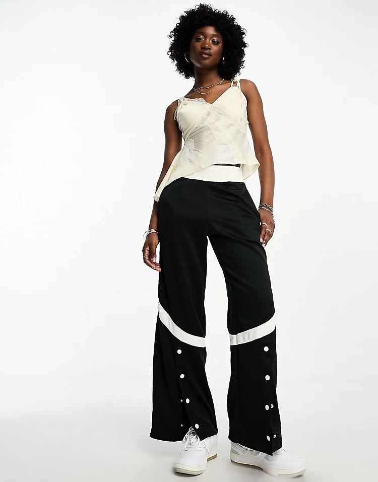 

Брюки Jordan Heritage Wide Leg Popper, черный