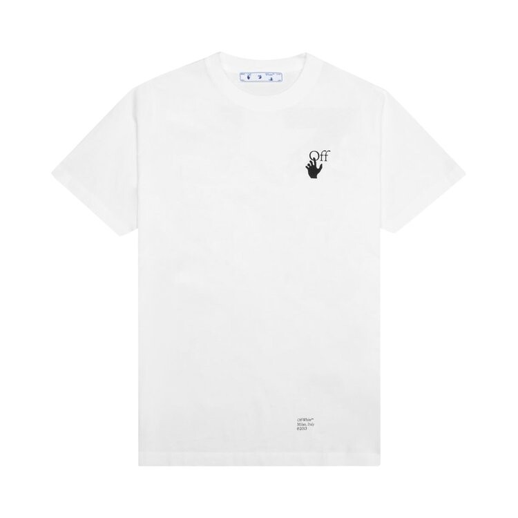 Футболка Off-White Caravaggio Arrow Slim Tee 'White/Black', белый