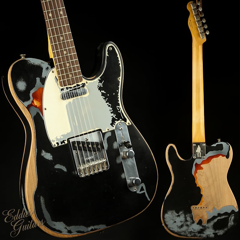 

Fender Joe Strummer Telecaster — черный поверх трехцветного Sunburst Joe Strummer Telecaster – Black over 3-Color Sunburst