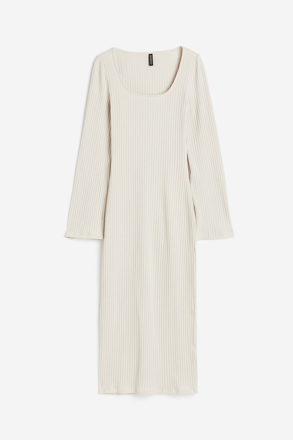 

Платье H&M Ribbed Bodycon, светло-бежевый