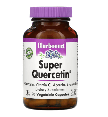 Кверцетин Super Quercetin 90 капсул Bluebonnet Nutrition solaray кверцетин бромелаин и витамин c 60 растительных капсул