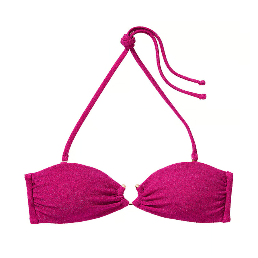

Топ бикини Victoria's Secret Swim Shimmer Bandeau, розовый
