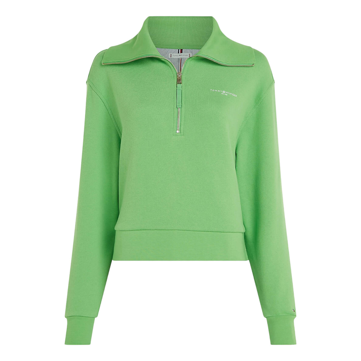 

Толстовка Tommy Hilfiger Curve Logo Half-zip, зеленый