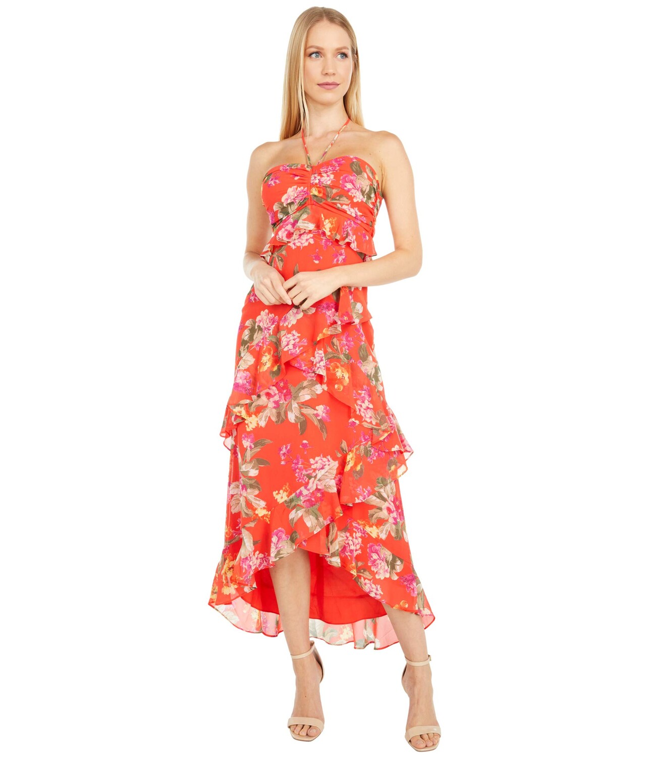 

Платье WAYF, Zander Tiered Halter Midi Dress
