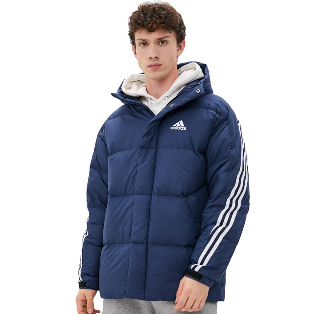 

Пуховик Adidas 3-Stripes, синий
