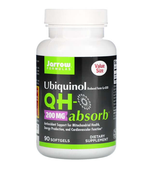 Убихинол QH-Absorb Jarrow Formulas 200 мг, 90 таблеток jarrow formulas убихинол qh absorb ppq 60 мягких таблеток