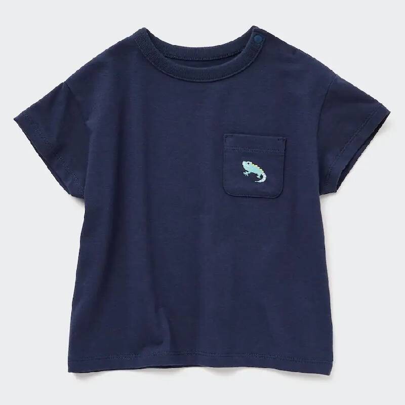 

Футболка для малышей Uniqlo Toddler Dry Short, синий