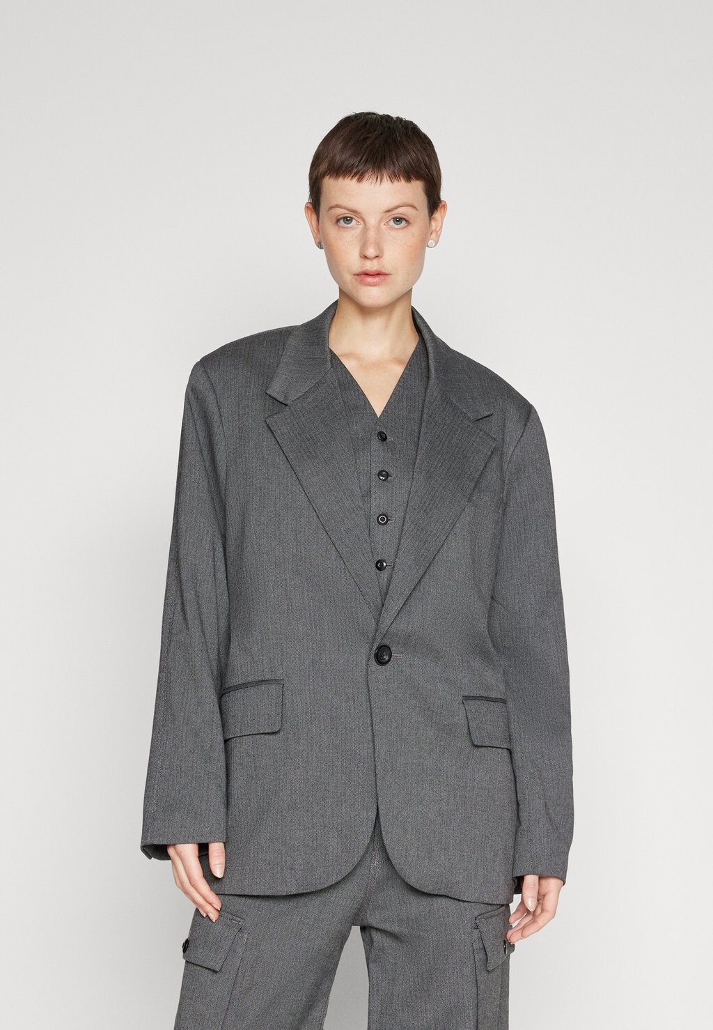 

Блейзер G-Star BIG, цвет black/dim grey herringbone