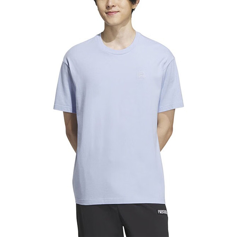 

Футболка Adidas Essential Round Neck Short Sleeve, голубой, Синий