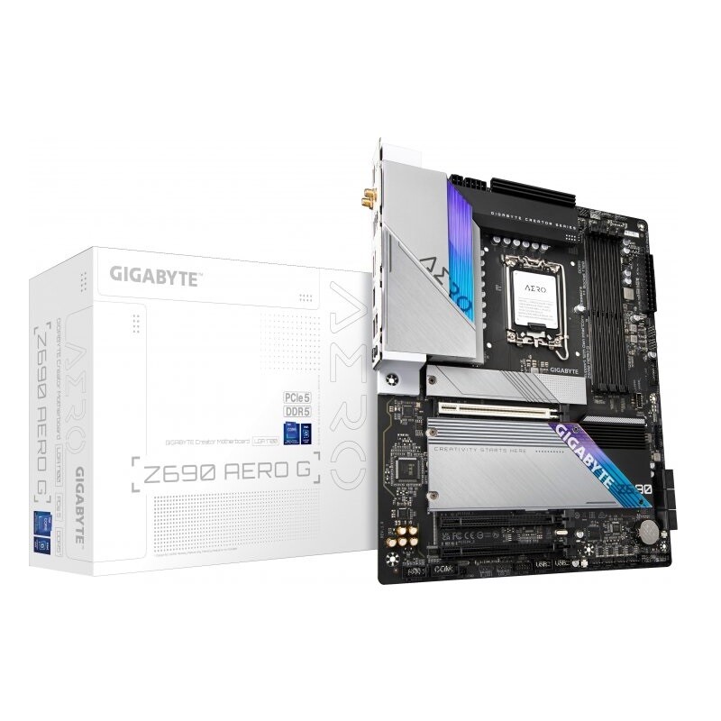 

Материнская плата GIGABYTE Z690 AERO G, DDR5, WiFi 6, белый/черный