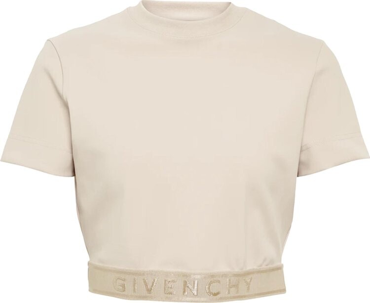 

Топ Givenchy Cropped Top With Elastic Jacquard 'Light Beige', загар