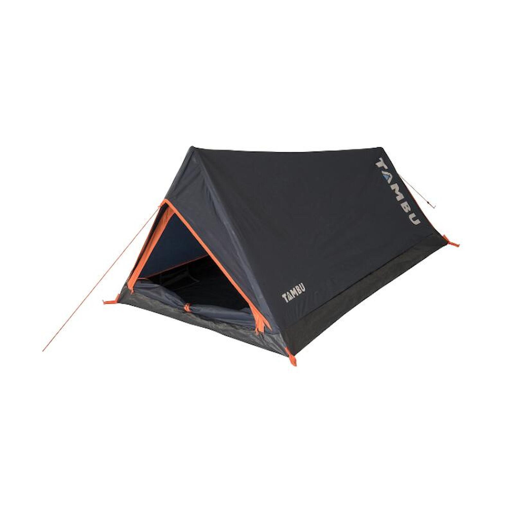 Палатка Tambu Bayu легкая двухместная бивачная, синий / оранжевый палатка туннельная tambu jangala на 4 человека темно синий оранжевый