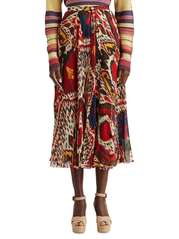 

Юбка Novella Ikat Ralph Lauren Collection плиссированная с принтом, мультиколор