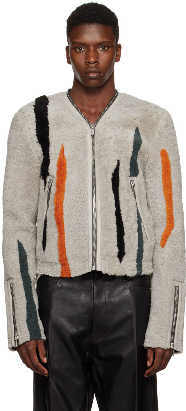 

Серая короткая дубленка Klaus Rick Owens