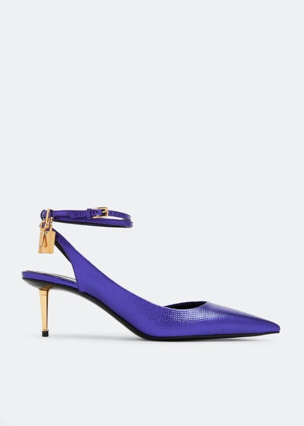 

Туфли TOM FORD Padlock slingback pumps, фиолетовый