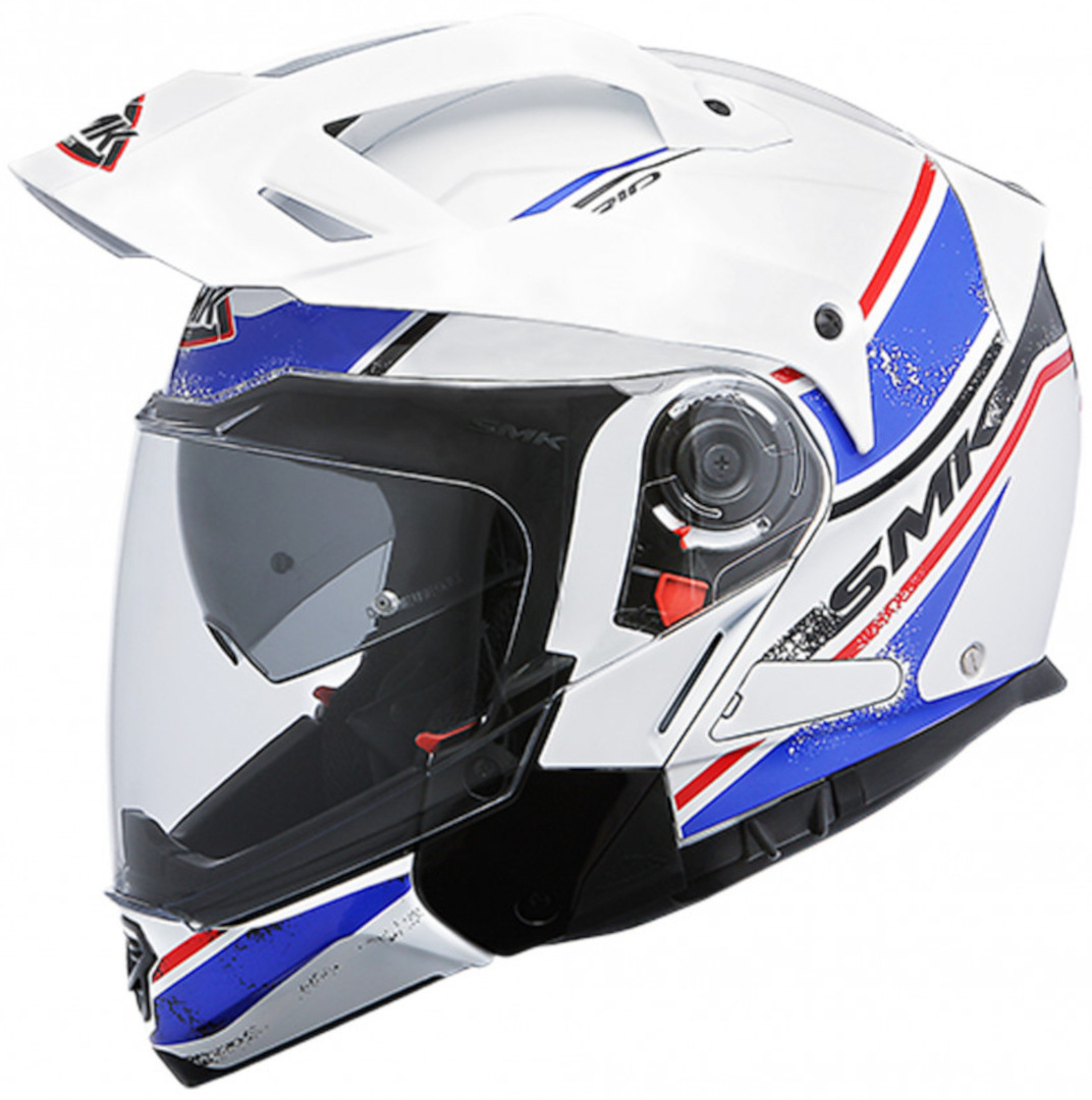 Шлем SMK Hybrid Evo Tide модульный, синий/белый/красный