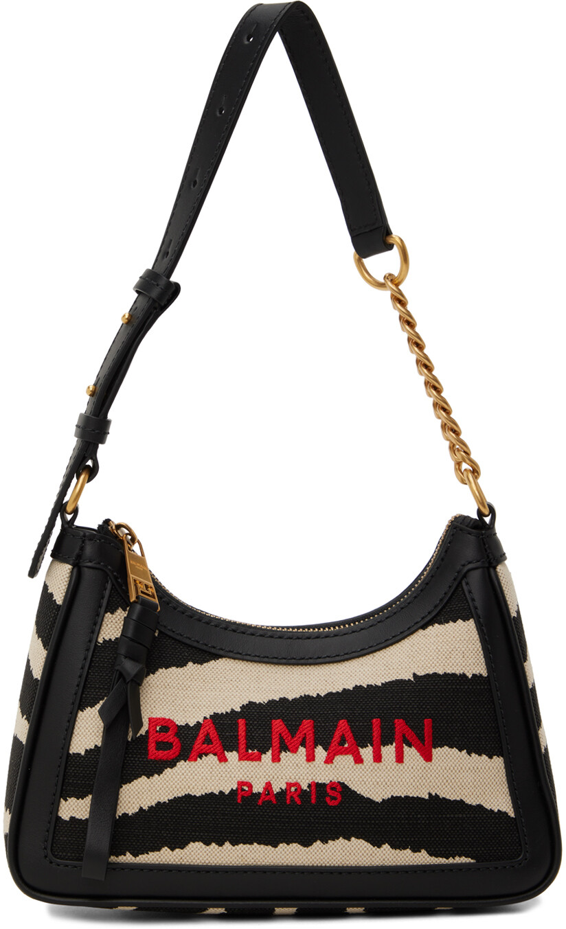 

Черная и Off-White Сумка B-Army Zebra Balmain