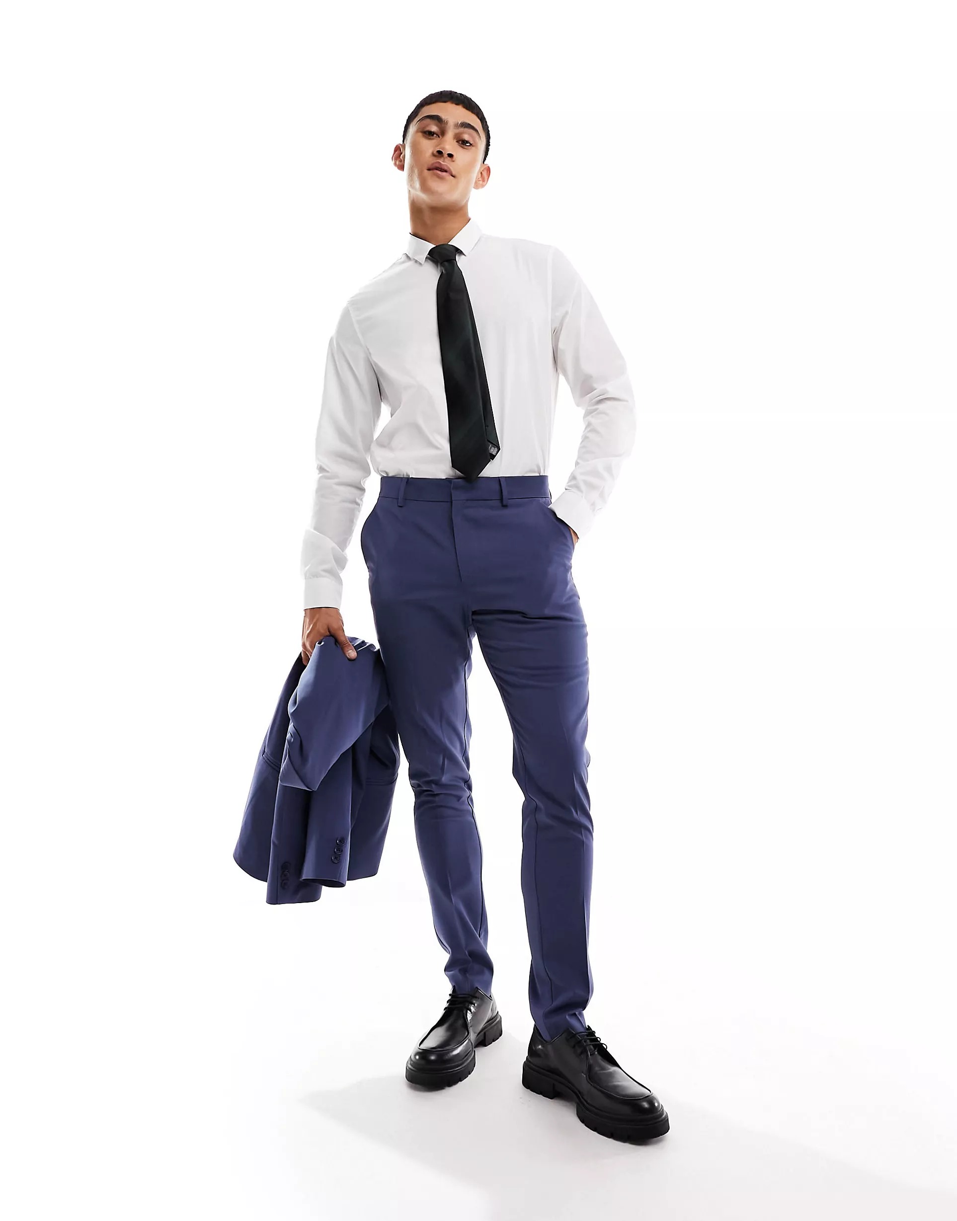 Брюки Asos Design Skinny Suit, синий брюки asos design skinny suit светло коричневый