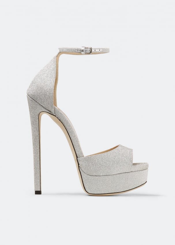 

Сандалии JIMMY CHOO Max 150 sandals, серебряный