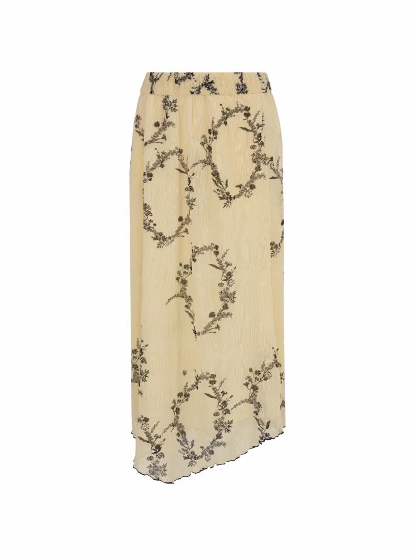 Плиссированная юбка с цветочным принтом Ganni топ с цветочным принтом ganni