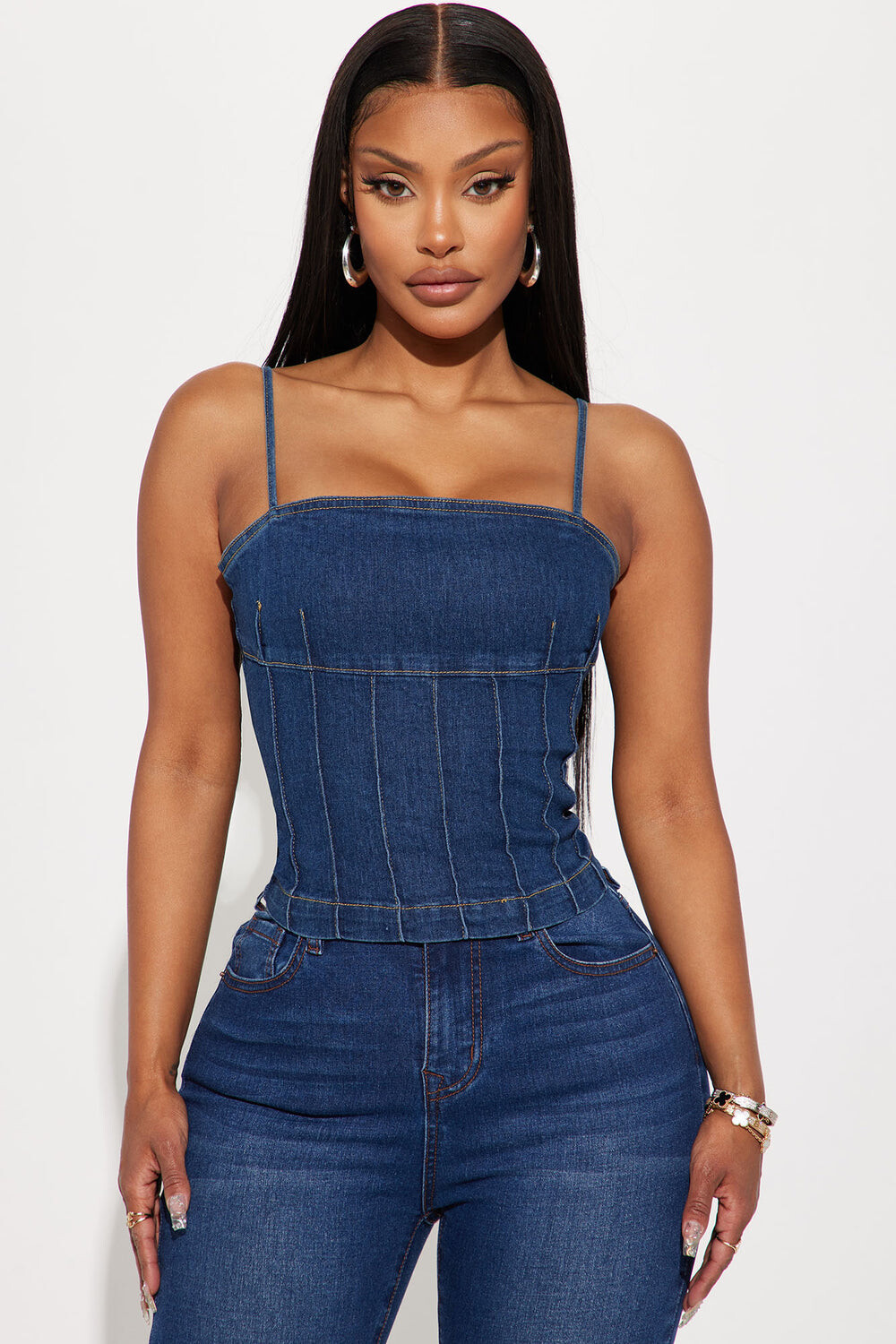

Топ Fashion Nova GW22X2624, синий