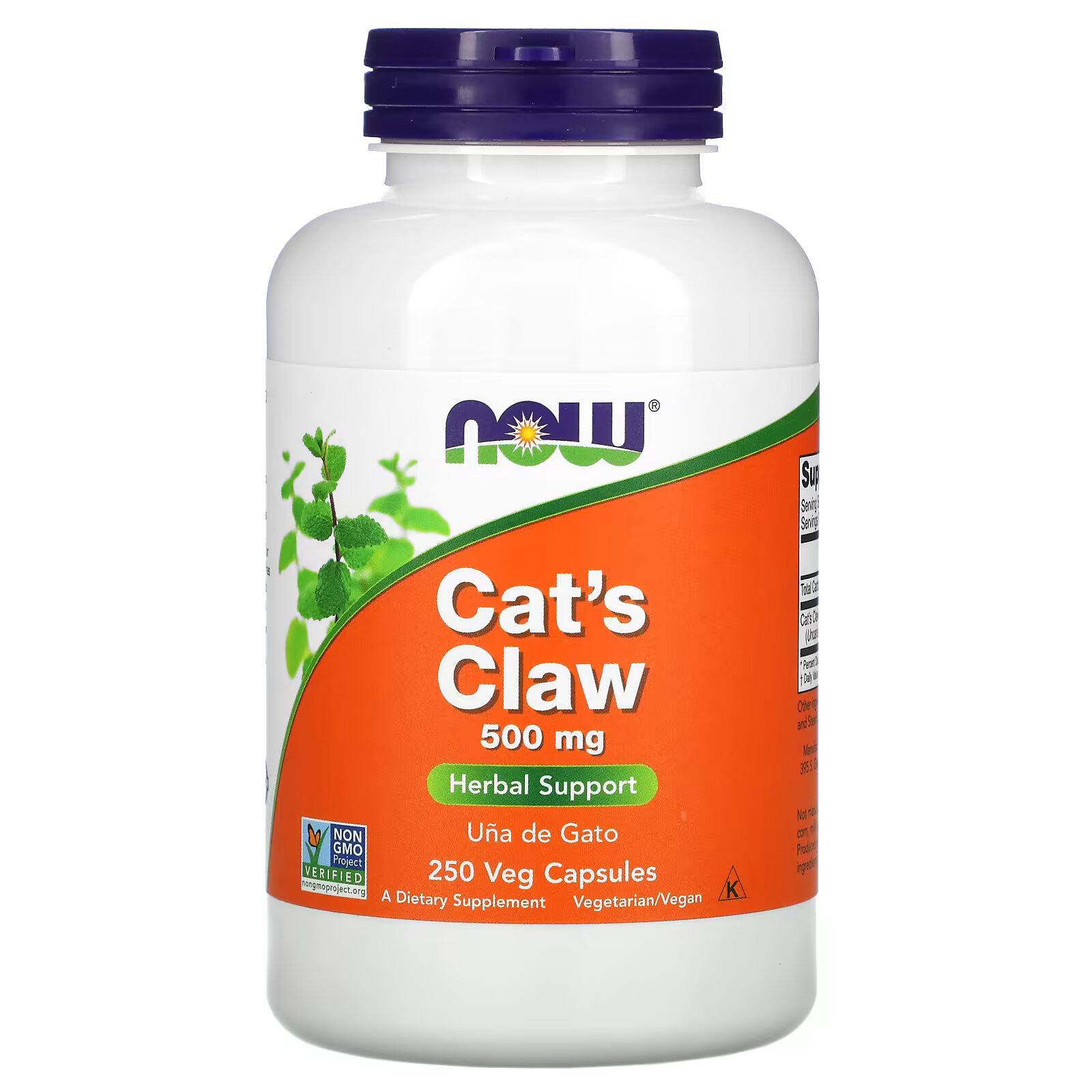NOW Foods, кошачий коготь, 500 мг, 250 растительных капсул 27903