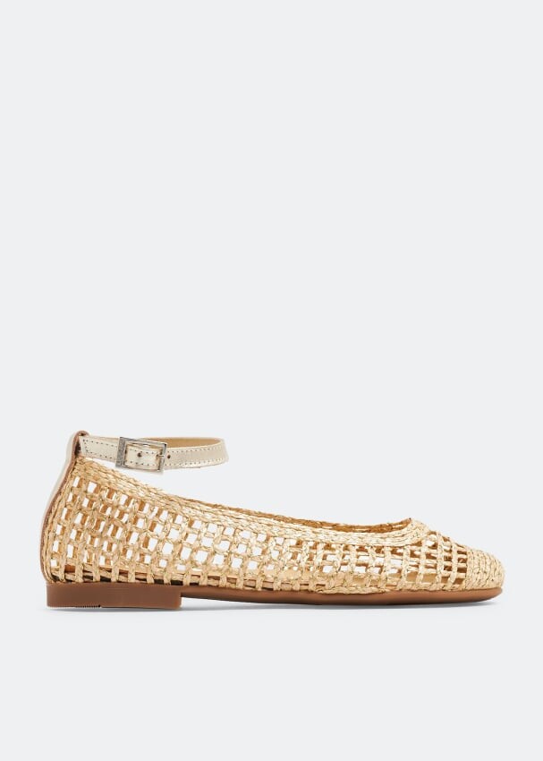 

Балетки ANDANINES Woven ballet flats, бежевый