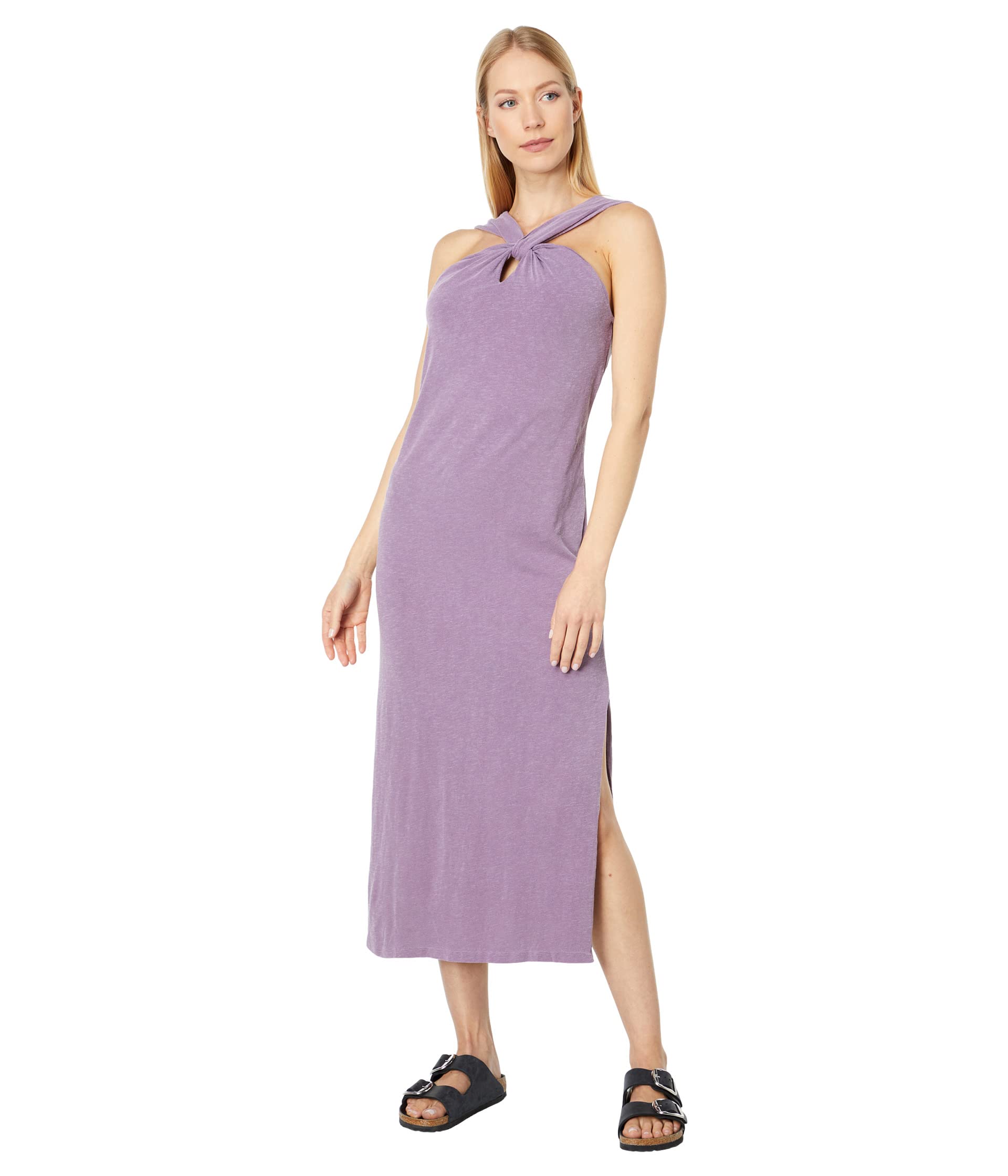 Платье SUNDRY, Keyhole Cotton Spandex Midi Dress