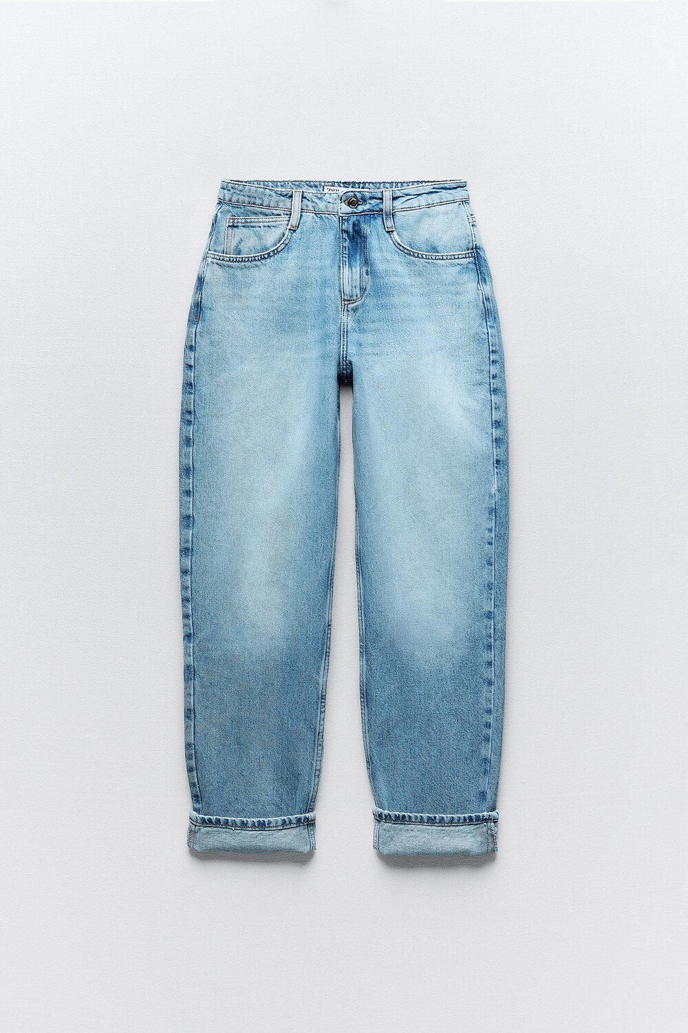 

Джинсы Zara Z1975 Boyfriend, выцветший синий