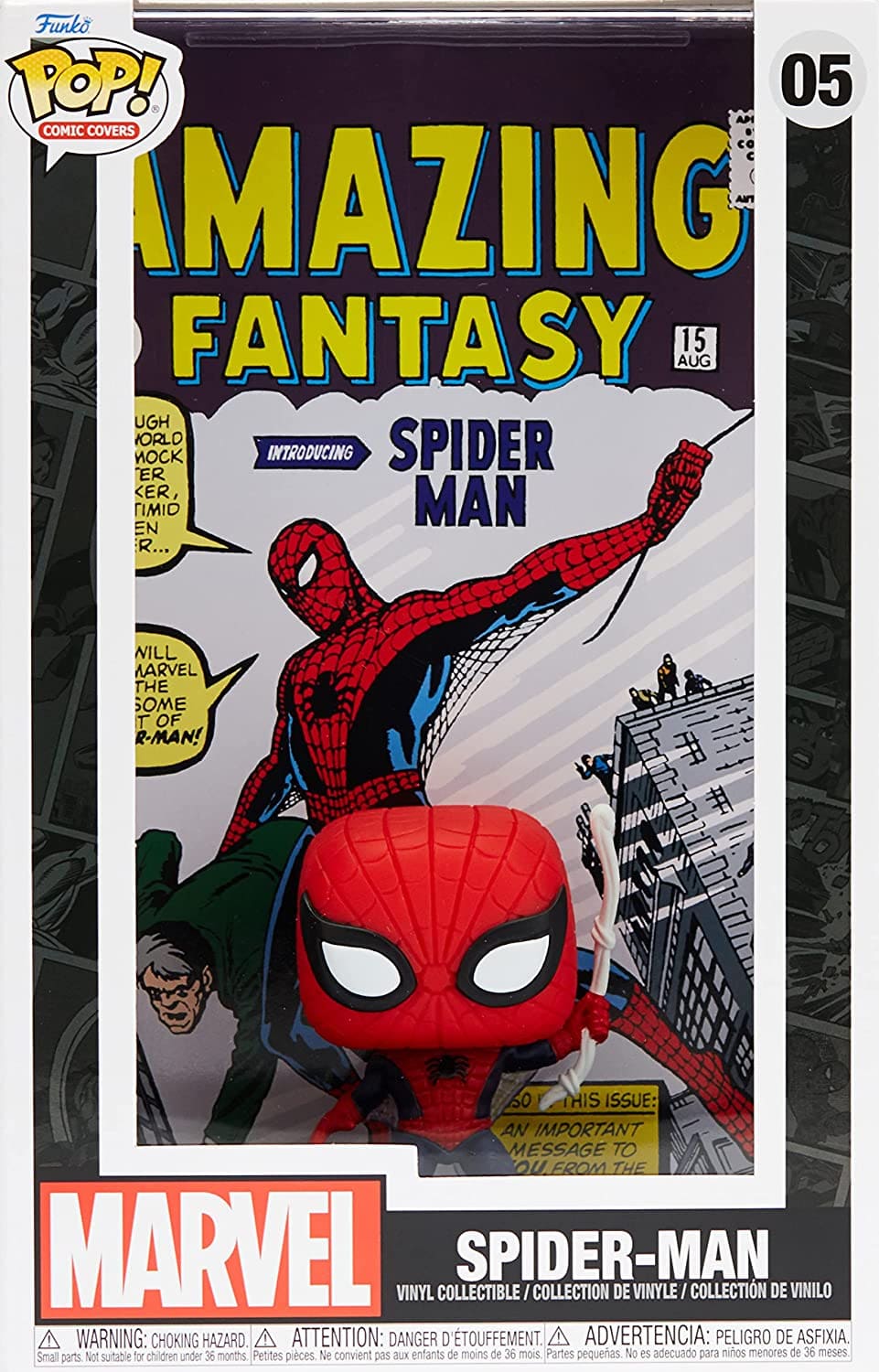 Коллекционная виниловая фигурка Funko POP! Comic Covers Marvel - Amazing Spider-Man