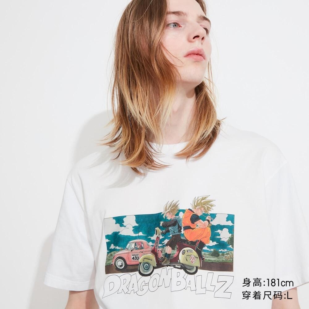 

Футболка с принтом унисекс Uniqlo, белый