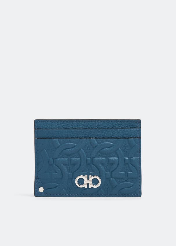 

Картхолдер FERRAGAMO Gancini credit card holder, синий