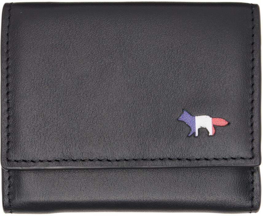 

Ультракомпактный бумажник Tricolor Fox черного цвета Maison Kitsuné