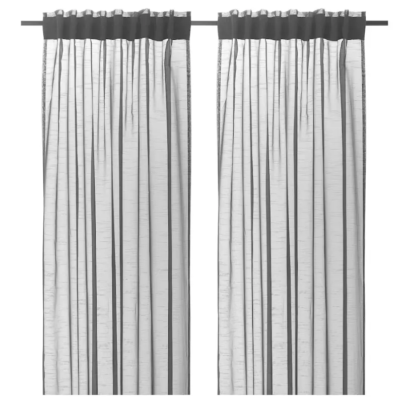 

Шторы Ikea Gjertrud 2 шт, темно-серый